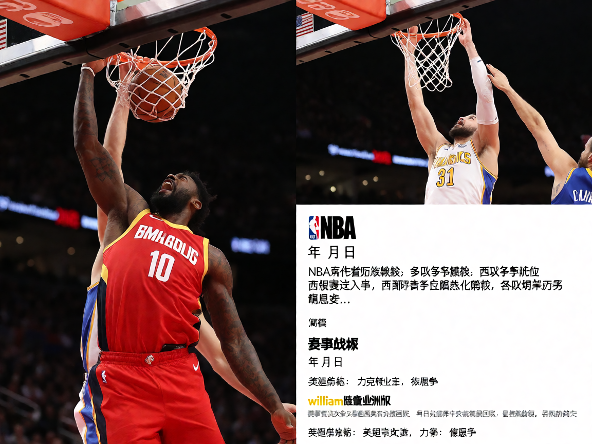 NBA季后赛激烈对抗中的精彩扣篮瞬间